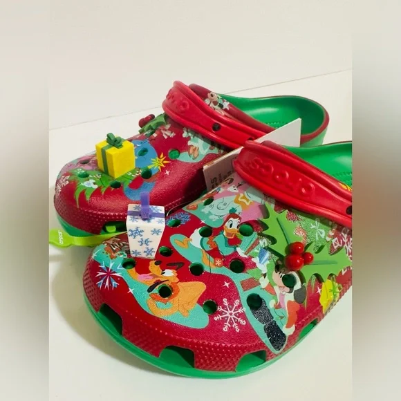 Disney Mickey Mouse and Friends Holiday Clogs for Adults by Crocs Size M8, W10 - Picture 3 of 8